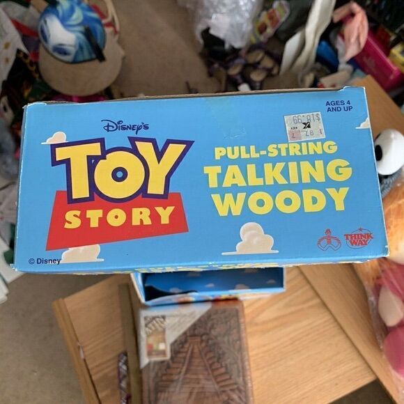 Thinkway Toys Original 1995/96 Toy Story Pull String Woody Still New in His Box - Picture 10 of 12